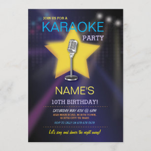 Adult Karaoke Party Invitation, Birthday Invitation, Karaoke Party Singing  Party, Red & Gold Party Invite, Editable Digital Instant Download 