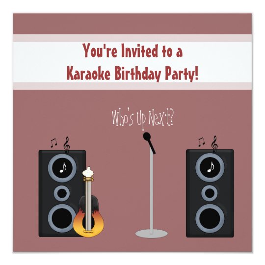 Karaoke Birthday Party Invitation