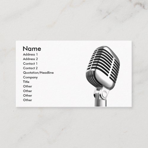 Karaoke Business Card
