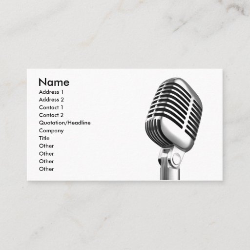 Customizable Karaoke Business Card