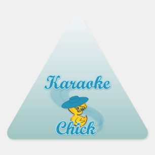 Karaoke Chick #3 Triangle Sticker