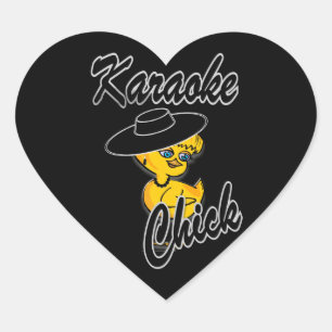 Karaoke Chick #4 Heart Sticker