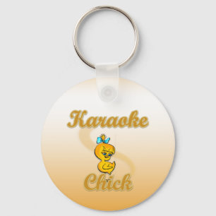 Karaoke Chick Keychain