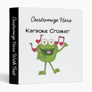 Karaoke Croaker 3 Ring Binder