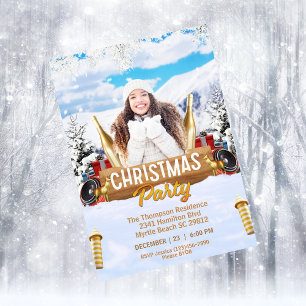 Karaoke Dance DJ Music Christmas Party Invitation