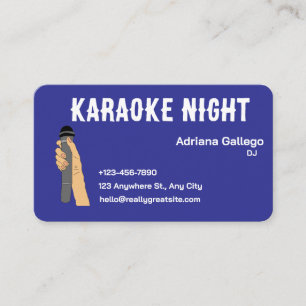 karaoke dj Business card (editable)