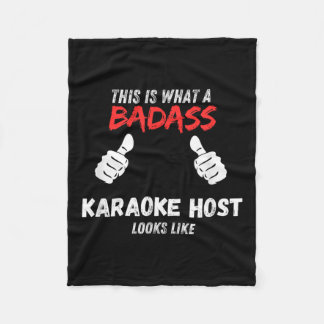 Karaoke Funny This Is What A Bad Karaoke Host Look Fleece Blanket