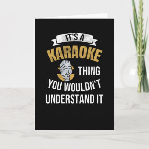 Karaoke Gifts Karaoke Lovers Karaoke Night Card