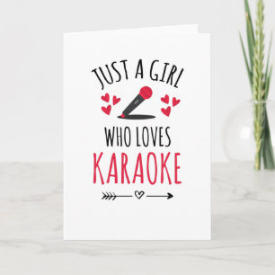 Karaoke Girl Karaoke Lovers Karaoke Night Card