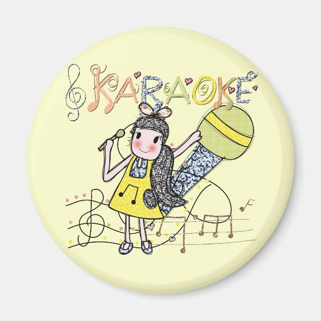 Karaoke Girl Magnet (Front)