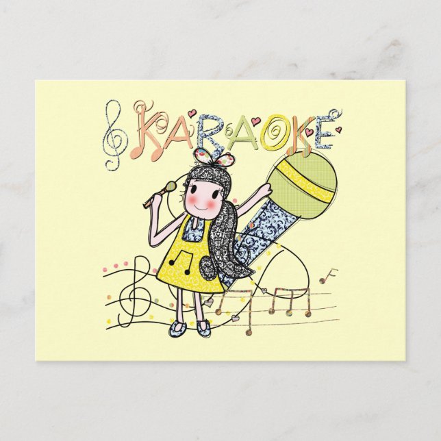 Karaoke Girl Postcard (Front)