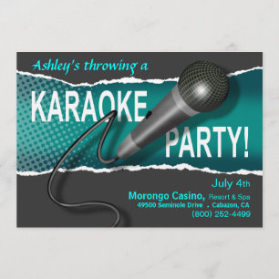 Karaoke Girls' Night Out Party Night Invitation