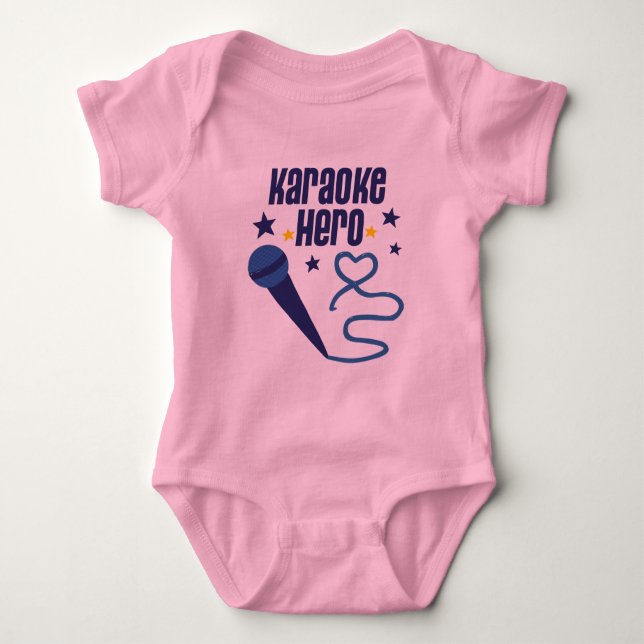 Karaoke Hero Baby Bodysuit (Front)