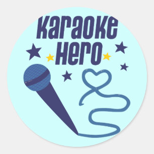 Karaoke Hero Classic Round Sticker