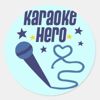 Karaoke Hero Classic Round Sticker