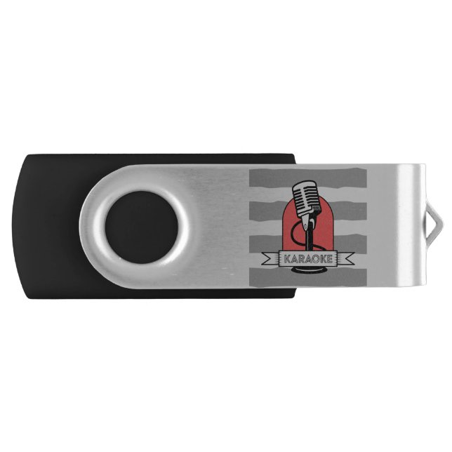 Karaoke king or queen singer music performer flash drive (Front)