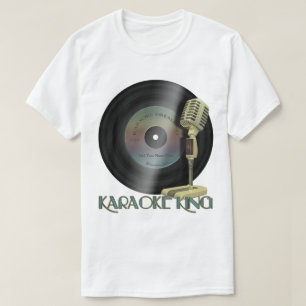 Karaoke King Personalized Record T-Shirt