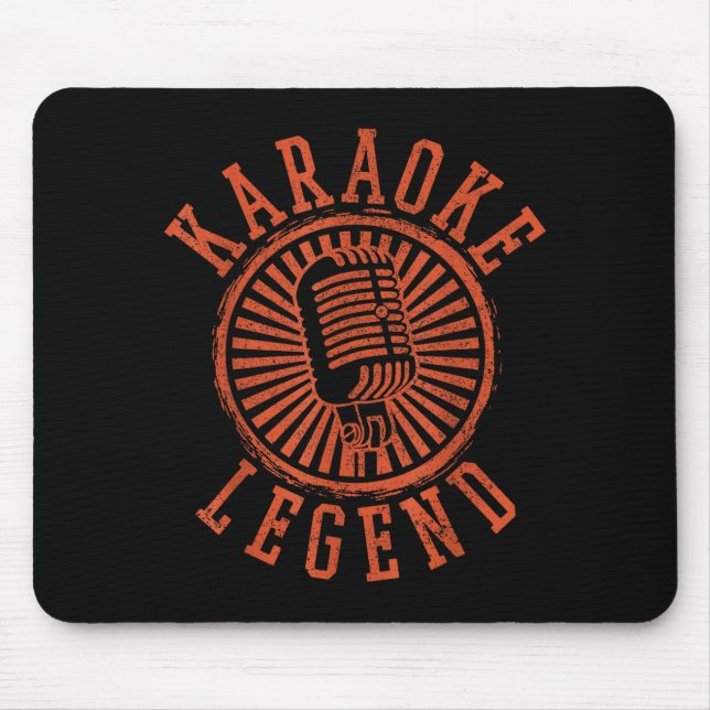 Karaoke Legend - Singing Microphone Party Singer G Mouse Pad (Front)