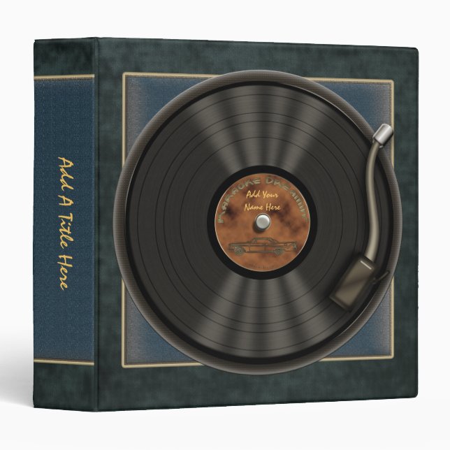 Karaoke LP Vinyl Record  1.5" Avery Binder (Front/Spine)