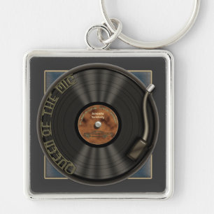 Karaoke LP Vinyl Record Premium Keychain
