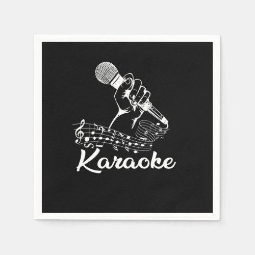 Karaoke Mic Music Notes Microphone Singing Gift Napkins
