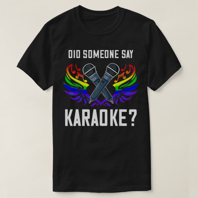 Karaoke Microphone Gift Machine Music Singer  T-Shirt (Design Front)