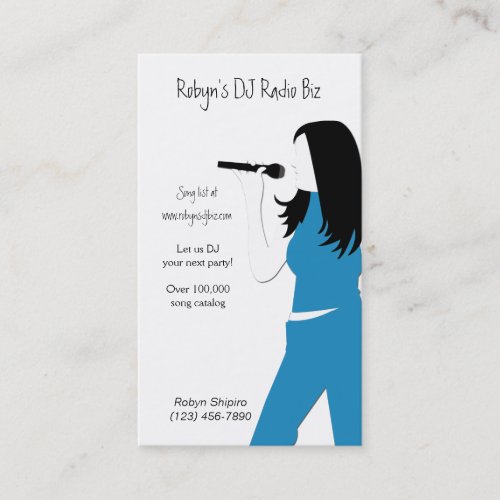 Karaoke Music DJ Service Business Card