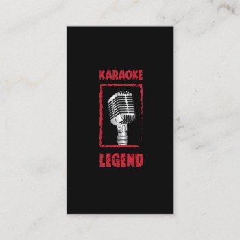 Karaoke Music Gift Sing Bar Singer Karaoke Legend Business Card by Designer_Store_Ger at Zazzle