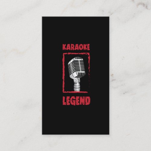 Karaoke Music Gift Sing Bar Singer Karaoke Legend Business Card