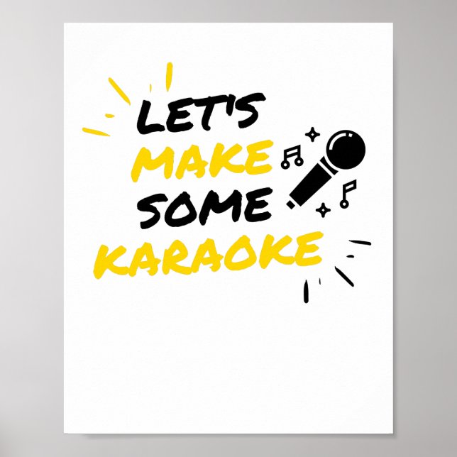Karaoke music microphone poster (Front)
