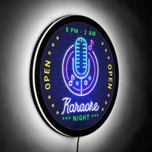Karaoke Night Trendy LED Sign