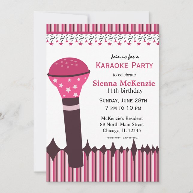 Karaoke Nights Invitation (Front)