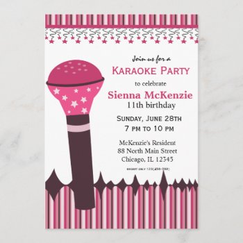 Karaoke Nights Invitation by graphicdesign at Zazzle