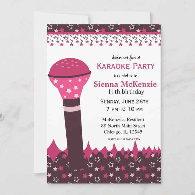 Karaoke Nights Invitation (Front)