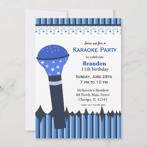 Karaoke Nights Invitation