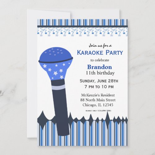 Karaoke Nights Invitation