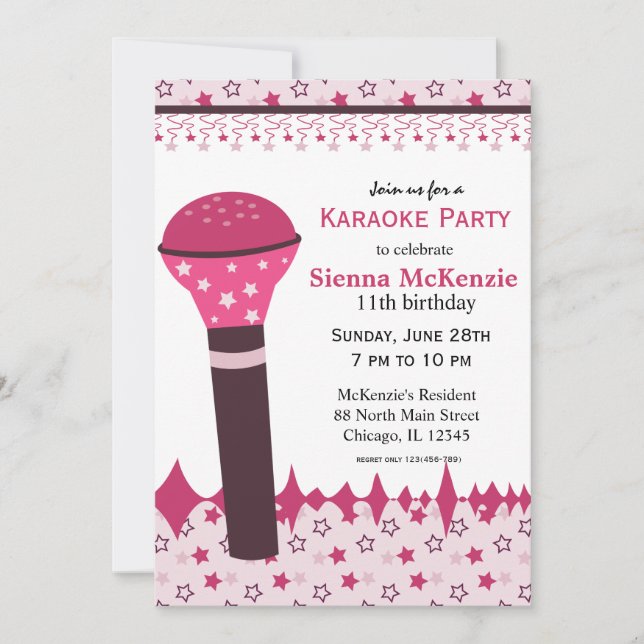 Karaoke Nights Invitation (Front)