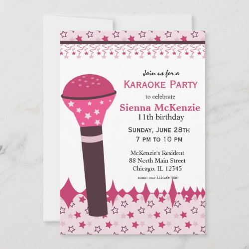 Karaoke Nights Invitation