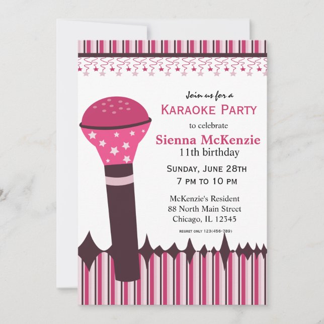Karaoke Nights Invitation (Front)