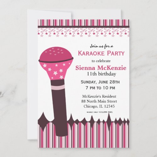 Karaoke Nights Invitation