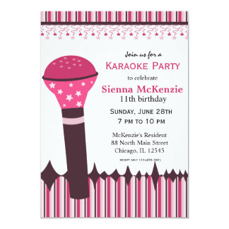 Luxury 11 Karaoke Card Invitation