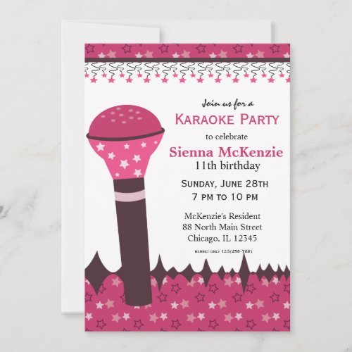 Karaoke Nights Invitation