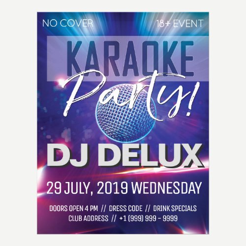 Karaoke Party | DJ |  Club Flyer