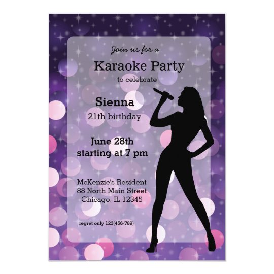 karaoke party invitation zazzle com karaoke invitations