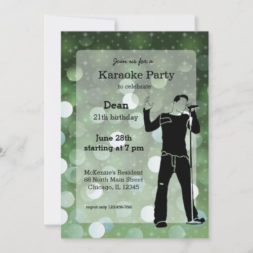 Karaoke party invitation