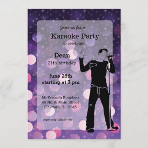 Karaoke party invitation