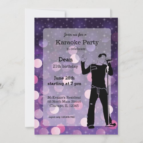 Karaoke party invitation