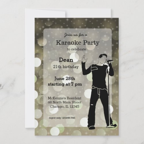 Karaoke party invitation