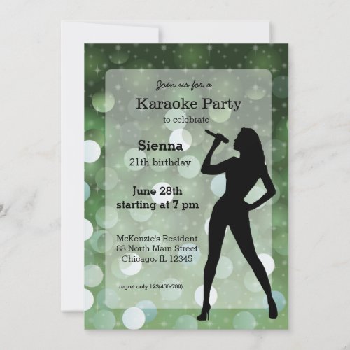 Karaoke party invitation