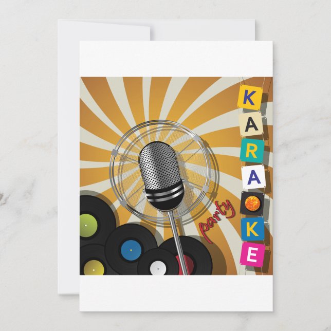 Karaoke Party Invitation (Front)